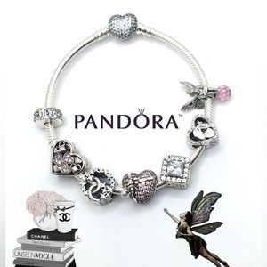 Pandora Bracelet With Mix Charms incl x2 Pandora brand charms